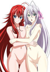 Rule 34 | 10s, 2girls, absurdres, high school dxd, highres, multiple girls, nude filter, pussy, red hair, rias gremory, rossweisse, third-party edit, uncensored