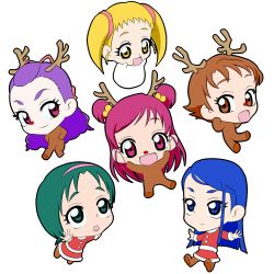 Rule 34 | 00s, 5girls, akimoto komachi, animal costume, chibi, christmas, kasugano urara (yes! precure 5), milk (yes! precure 5), mimino kurumi, minazuki karen, multiple girls, natsuki rin, precure, reindeer costume, santa costume, yes! precure 5, yes! precure 5 gogo!, yumehara nozomi