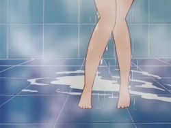 Rule 34 | 1girl, 80s, animated, anime screenshot, ass, barefoot, breasts, maicching machiko-sensei, navel, nude, oldschool, retro artstyle, screencap, shower, solo, tagme, video