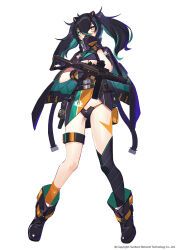 Rule 34 | 1girl, asymmetrical legwear, belt, black footwear, black gloves, black hair, black panties, black thighhighs, blue hair, boots, breasts, buckle, capelet, cleavage, company name, covered mouth, famae saf, full body, girls&#039; frontline, gloves, green capelet, green hair, gun, hair between eyes, headgear, highres, holding, holding gun, holding weapon, kneehighs, long hair, medium breasts, mismatched legwear, moai, multicolored hair, official art, orange socks, panties, pouch, purple capelet, ranyu, saf (girls&#039; frontline), scope, single kneehigh, single sock, single thighhigh, snap-fit buckle, socks, solo, standing, streaked hair, thigh strap, thighhighs, twintails, two-tone capelet, two-tone hair, underboob, underwear, uneven legwear, weapon, white background, yellow eyes
