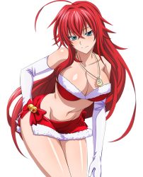 Rule 34 | 10s, 1girl, ahoge, aqua eyes, bare shoulders, blue eyes, bow, bra, breasts, cleavage, collarbone, elbow gloves, floating hair, gloves, groin, hair bow, hand on own ass, high school dxd, jewelry, large breasts, leaning forward, long hair, looking at viewer, microskirt, midriff, multiple girls, navel, necklace, red bra, red hair, red skirt, rias gremory, see-through, shiny skin, skirt, smile, solo, standing, stomach, transparent background, underwear, very long hair, white gloves