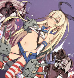 Rule 34 | &gt; &lt;, 10s, 3girls, :3, abyssal ship, anchor, anchor hair ornament, anchorage princess, armored aircraft carrier oni, bandaid, black panties, blonde hair, blush, breasts, closed eyes, elbow gloves, gloves, hair ornament, hairband, kantai collection, lifebuoy, long hair, multiple girls, navel, pale skin, panties, personification, por (downletgo), rensouhou-chan, shimakaze (kancolle), silver hair, skirt, small breasts, smile, striped clothes, striped legwear, striped thighhighs, swim ring, thighhighs, underwear, white gloves, yellow eyes