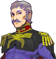 Rule 34 | 1boy, facial hair, gundam, looking at viewer, lowres, military, military uniform, mobile suit gundam, mustache, ramba ral, sarmat, simple background, uniform, white background