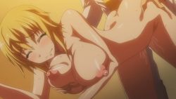 Rule 34 | 1boy, 1girl, animated, animated gif, bent over, blonde hair, breasts, bronte shirley shindo, clothed male nude female, clothed sex, doggystyle, grabbing, grabbing another&#039;s breast, grabbing from behind, hetero, huge breasts, nipples, nude, oppai gakuen marchingband-bu! ～hatsujouhamedori katsudounisshi～, sex, sex from behind, t-rex (animation studio), vaginal