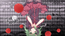 Rule 34 | 1girl, female focus, gloves, gradient background, green eyes, green hair, gumi, matching hair/eyes, pantyhose, short hair, skirt, smile, solo, upside-down, vocaloid, yayoi (egoistic realism)
