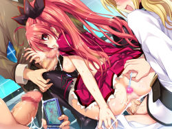 Rule 34 | 10s, 1girl, 3boys, ahoge, anal, anal object insertion, ass, black thighhighs, blonde hair, blush, breasts, candy, cellphone, censored, clothed sex, clothes lift, cum, cum in pussy, date a live, fellatio, food, group sex, itsuka kotori, kannazuki kyouhei, lolita channel, lollipop, long hair, looking back, mosaic censoring, multiple boys, multiple penises, nipples, no bra, no panties, non-web source, object insertion, open mouth, oral, penis, phone, red eyes, red hair, sex, shirt lift, sideboob, thighhighs, tongue, twintails, vaginal