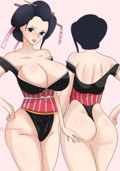 Rule 34 | 1girl, absurdres, ass, breasts, female focus, hannyasan, highres, nico robin, one piece, swimsuit