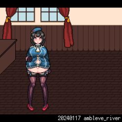 Rule 34 | 1boy, 1girl, admiral (kancolle), ambleve, animated, animated gif, ascot, bar censor, beret, big belly, giving birth, black gloves, black hair, black thighhighs, blinking, blocked birth, blue headwear, breasts, censored, doggystyle, garter straps, gloves, hat, hetero, huge breasts, huge nipples, kantai collection, little boy admiral (kancolle), military uniform, pixel art, pregnant, pussy, red eyes, sex, sex from behind, short hair, takao (kancolle), thighhighs, umbilical cord, uniform, vaginal