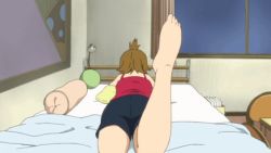 Rule 34 | animated, animated gif, barefoot, feet, foot focus, k-on!, lowres, screencap, soles, solo, tainaka ritsu, toes