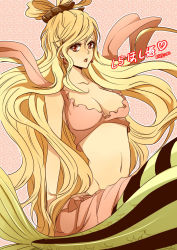 Rule 34 | blonde hair, breasts, fishman island, giant, giantess, large breasts, long hair, mermaid, monster girl, navel, one piece, red eyes, shaoling, shirahoshi, very long hair