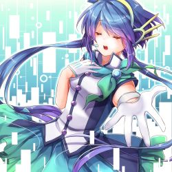 Rule 34 | aoki lapis, bad id, bad pixiv id, closed eyes, gloves, music, outstretched arm, sakuragi ren, singing, solo, vocaloid