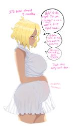 Rule 34 | 1girl, blonde hair, breasts, d1975, highres, large breasts, long hair, pregnant
