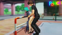 Rule 34 | 1boy, 1girl, 3d, anal, animated, bent over, clothed sex, full body, hetero, high heels, one-punch man, outdoors, penis, ponchi, sex, sex from behind, short hair, standing, tagme, tatsumaki, video