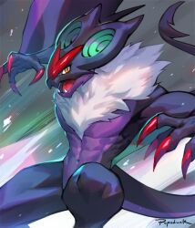 Rule 34 | animal focus, bara, bat (animal), claws, creatures (company), furry, furry male, game freak, gen 6 pokemon, incoming attack, looking at viewer, male focus, nintendo, noivern, pokemon, popodunk, solo, topless, topless male