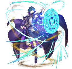 Rule 34 | 1boy, blue eyes, blue hair, byleth (fire emblem), byleth (male) (fire emblem), cape, fire emblem, fire emblem: three houses, fire emblem heroes, hourglass, male focus, nintendo, official alternate costume, purple cape, solo