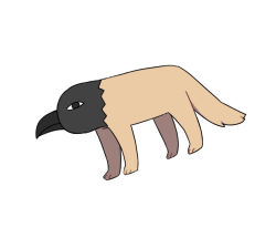 Rule 34 | animal focus, bird, black eyes, bloodborne, carrion crow, closed mouth, crow, dog, from side, full body, kureson (hayama baa), looking at viewer, simple background, sketch, split theme, standing, white background