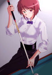 Rule 34 | 00s, ball, billiards, brown hair, casual, cue stick, heterochromia, aged up, rozen maiden, short hair, solo, souseiseki