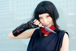 Rule 34 | ari (model), cosplay, gloves, kunai, my-hime, ninja, okuzaki akira, photo (medium), weapon
