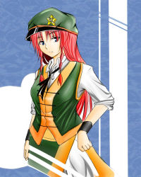 Rule 34 | blue eyes, braid, chinese clothes, hat, hong meiling, lastfin, long hair, red hair, touhou, twin braids