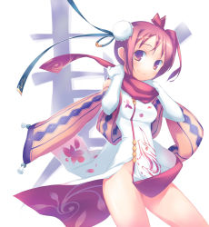 Rule 34 | china dress, chinese clothes, dress, elbow gloves, gloves, nanakusa, no panties, scarf, solo