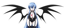 Rule 34 | 10s, 1girl, akame ga kill!, blue eyes, blue hair, breasts, esdeath, female focus, high school dxd, highres, large breasts, matching hair/eyes, simple background, solo