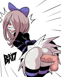 Rule 34 | 10s, 1girl, artist name, ass, bdsm, bigdead, clothed sex, gag, highres, little witch academia, penis, pussy, ribbon, rope, saliva, sex, solo, sucy manbavaran, tagme, tears, uncensored, vaginal