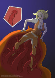 Rule 34 | bianca (pokemon), breasts, clothed sex, creatures (company), crying, crying with eyes open, game freak, highres, large breasts, monster, nintendo, pokemon, pokemon bw, pussy, self-upload, solo, tagme, tears, tentacles, the tentacle professor, torn clothes, torn legwear, trapped, uncensored, vore, x-ray