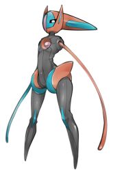 Rule 34 | alien, creatures (company), deoxys, deoxys (speed), expressionless, game freak, gen 3 pokemon, looking at viewer, mythical pokemon, nintendo, no humans, pokemon, pokemon (creature), simple background, solo, tentacles, thundert, white background