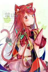 animal_ears breasts cat_ears cat_girl cat_tail large_breasts nemu_(ut_kakinotane) pyra_(xenoblade) red_eyes tail xenoblade_chronicles_(series) xenoblade_chronicles_2