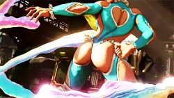 Rule 34 | 1girl, 3d, animated, animated gif, ass, capcom, long hair, mask, rainbow mika, solo, spanked, spanking, street fighter, tagme