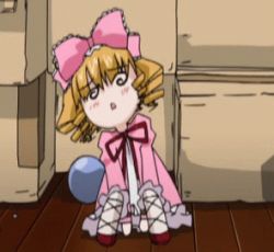 Rule 34 | 00s, 1girl, animated, animated gif, blonde hair, bow, hinaichigo, lowres, pink bow, ribbon, rozen maiden, solo