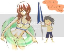Rule 34 | 1boy, 1girl, artist request, breasts, cissnei, closed mouth, final fantasy, final fantasy vii, looking at viewer, lowres, navel, square enix, swimsuit, turks (ff7), zack fair