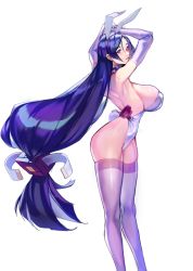 Rule 34 | 1girl, back, breasts, closed mouth, curvy, fate/grand order, fate (series), highres, large breasts, long hair, looking at viewer, low-tied long hair, milin (orange maru), minamoto no raikou (fate), parted bangs, purple eyes, purple hair, solo, very long hair