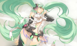 Rule 34 | bad anatomy, bad id, bad pixiv id, creepy, hatsune miku, hatsune miku (append), long hair, navel, ponkan 8, twintails, vocaloid, vocaloid append