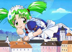 Rule 34 | 1girl, c-mond, fairy, fairy wings, giant, giantess, jewelry, light green hair, lowres, puchi carat, ring, taito, wings