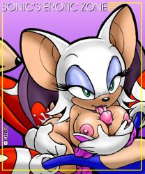 Rule 34 | breasts, covering privates, cum, cum in mouth, cum on tongue, english text, furry, large breasts, licking, paizuri, penis, rouge the bat, sonic (series), text focus