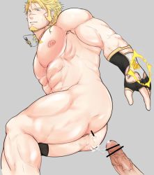 Rule 34 | 2boys, abs, aftersex, anus, ass, bar censor, bara, blonde hair, blush, censored, cum, cum in ass, facial hair, fingerless gloves, gloves, goatee, hickey, highres, jacob (housamo), jewelry, large pectorals, legs together, long sideburns, lying, male focus, multiple boys, muscular, muscular male, navel, necklace, nipples, nude, on side, pectorals, penis, scar, scar on face, scar on nose, short hair, sideburns, solo focus, thick thighs, thighs, tokyo houkago summoners, veins, veiny penis, xiaojishangtian, yaoi