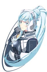 Rule 34 | 1girl, black dress, blue eyes, blue hair, breasts, closed mouth, coat, dress, highres, large breasts, long hair, looking at viewer, marielle l. kenny, open mouth, simple background, solo, star ocean, star ocean the divine force, unier, very long hair, white background, white coat