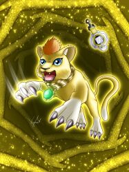 Rule 34 | claws, digimon, digimon (creature), highres, holy ring, liollmon, lion, solo, tail