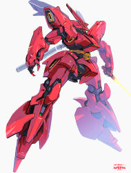 Rule 34 | beam saber, char&#039;s counterattack, esuthio, glowing, glowing eye, green eyes, gundam, highres, holding, holding sword, holding weapon, looking down, mecha, mobile suit, no humans, one-eyed, robot, sazabi, science fiction, solo, sword, weapon