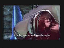 Rule 34 | 1girl, 3d, animated, animated gif, bouncing breasts, breasts, carmilla, castlevania (series), castlevania judgment, cleavage, close-up, crystal, female focus, glowing, indoors, jiggle, large breasts, solo, subtitled, vampire, zipper