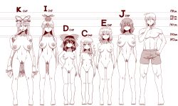 Rule 34 | 1boy, 6+girls, amazon (taitaitaira), arm at side, arm behind back, arms at sides, barefoot, belly, black hair, bow, boxers, bra size, braid, breasts, breasts apart, bust chart, cleft of venus, closed eyes, clothed male nude female, collarbone, expressionless, feet, female pubic hair, finger to own chin, folding fan, full body, hair bow, hair over shoulder, hair tubes, hakurei reimu, half-closed eyes, hand fan, hand on own hip, hat, hat ribbon, height chart, height difference, highres, hip focus, inverted nipples, izayoi sakuya, jitome, kamishirasawa keine, kazami yuuka, kirisame marisa, large areolae, large breasts, legs, lineup, long hair, looking at viewer, looking to the side, maid, maid headdress, male underwear, measurements, medium breasts, messy hair, mob cap, monochrome, morichika rinnosuke, multicolored hair, multiple girls, muscular, navel, nipples, nude, pubic hair, pussy, ribbon, short hair, single braid, small breasts, smile, stomach, sweatdrop, teeth, thighs, toes, toned, topless male, touhou, twin braids, two-tone hair, uncensored, underwear, underwear only, yakumo yukari
