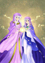 Rule 34 | 74, age difference, cape, circlet, deirdre (fire emblem), dress, fire emblem, fire emblem: genealogy of the holy war, julia (fire emblem), long hair, magic, mother and daughter, nintendo, purple eyes, purple hair, xvxxv