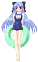 Rule 34 | 00s, highres, innertube, len (tsukihime), name tag, one-piece swimsuit, pointy ears, school swimsuit, solo, swim ring, swimsuit, tsukihime