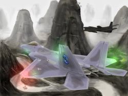 Rule 34 | 1boy, ace combat, ace combat 04, aircraft, airplane, emblem, f-22, fighter jet, fog, fokker, hill, jet, military, military vehicle, mobius 1, pilot, reconnaissance aircraft, river, ship, stealth, stealth aircraft, tree, u-2, vehicle focus, watercraft
