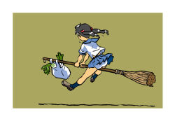 Rule 34 | 1girl, broom, broom riding, character request, copyright request, extremaratio69, tagme, upskirt