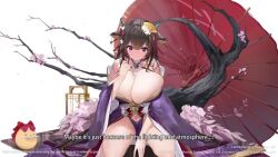 Rule 34 | 1girl, ?, animated, azur lane, bachi, bare shoulders, bouncing breasts, breasts, brown hair, character name, cleavage, clumsy, collarbone, copyright name, cow girl, cow horns, curvy, embarrassed, english text, entangled, expressions, flower, full body, groin, hair flower, hair ornament, hair ribbon, holding, horns, huge breasts, instrument, japanese clothes, jiggle, kashino (azur lane), kashino (robust floral strings) (azur lane), kimono, kneeling, laughing, long hair, long sleeves, looking at viewer, manjuu (azur lane), music, navel, no bra, no panties, official alternate costume, official art, oil-paper umbrella, pelvic curtain, plectrum, plunging neckline, promotional art, purple kimono, ribbon, shamisen, shiny skin, sidelocks, skindentation, solo, sound, tagme, thick thighs, thighs, umbrella, very long hair, video, wide hips, wide sleeves, yyy (zelda10010)