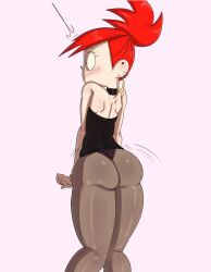 Rule 34 | 1girl, ass, ass grab, dress, female focus, foster&#039;s home for imaginary friends, frankie foster, jewelry, legs, necklace, red hair, tagme, tayuri, trembling