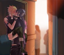 Rule 34 | 10s, 2boys, against wall, anal, blush, clothed sex, cum, cum in ass, cumdrip, final fantasy, final fantasy xv, kiss, male focus, male penetrated, multiple boys, noctis lucis caelum, outdoors, prompto argentum, public indecency, s musou1, sex, tongue, yaoi
