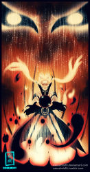 Rule 34 | 1boy, battle, casualmisfit, highres, male focus, naruto, naruto (series), red eyes, solo, stance, uzumaki naruto